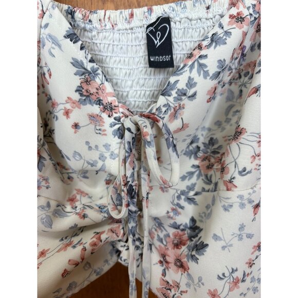 Corset Milkmaid Octoberfest Crop Top Tie Detail Puff Sleeve Sz Medium Coquette - Picture 6 of 13